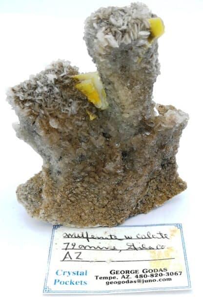 Calcite, wulfenite, Arizona, U.S.A.