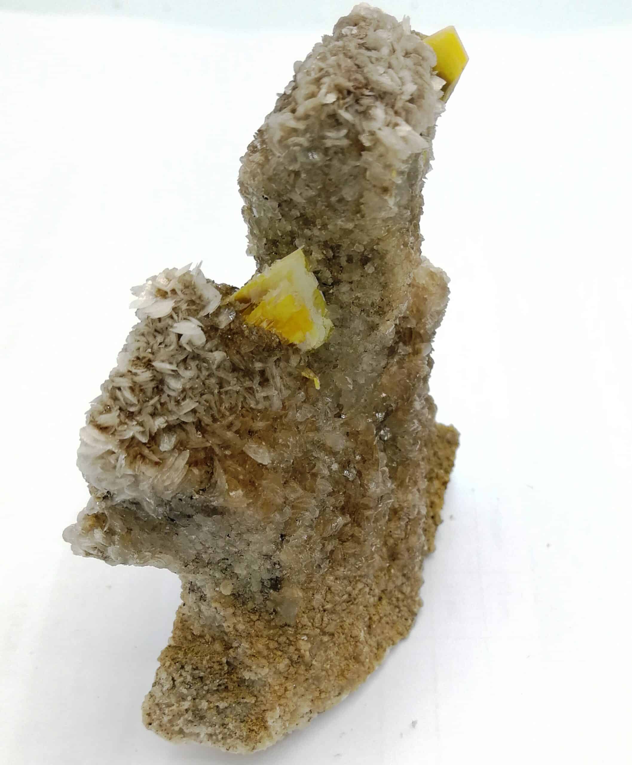Calcite, wulfenite, Arizona, U.S.A.