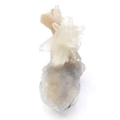Calcite sur Calcédoine, Poonah, Inde.