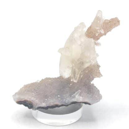 Calcite sur Calcédoine, Poonah, Inde.