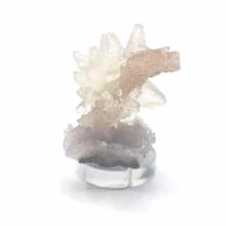 Calcite sur Calcédoine, Poonah, Inde.