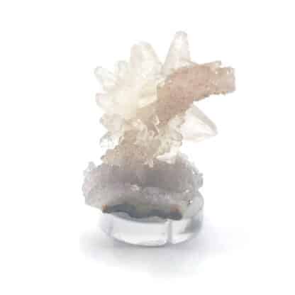 Calcite sur Calcédoine, Poonah, Inde.