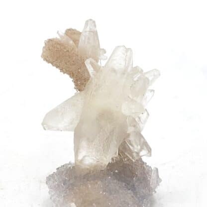 Calcite sur Calcédoine, Poonah, Inde.