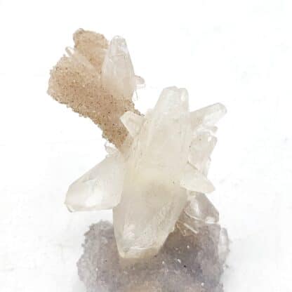 Calcite sur Calcédoine, Poonah, Inde.