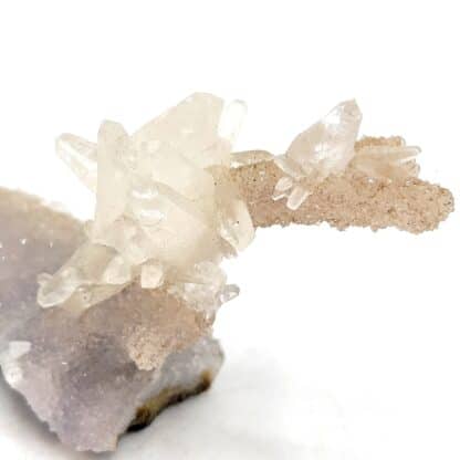 Calcite sur Calcédoine, Poonah, Inde.