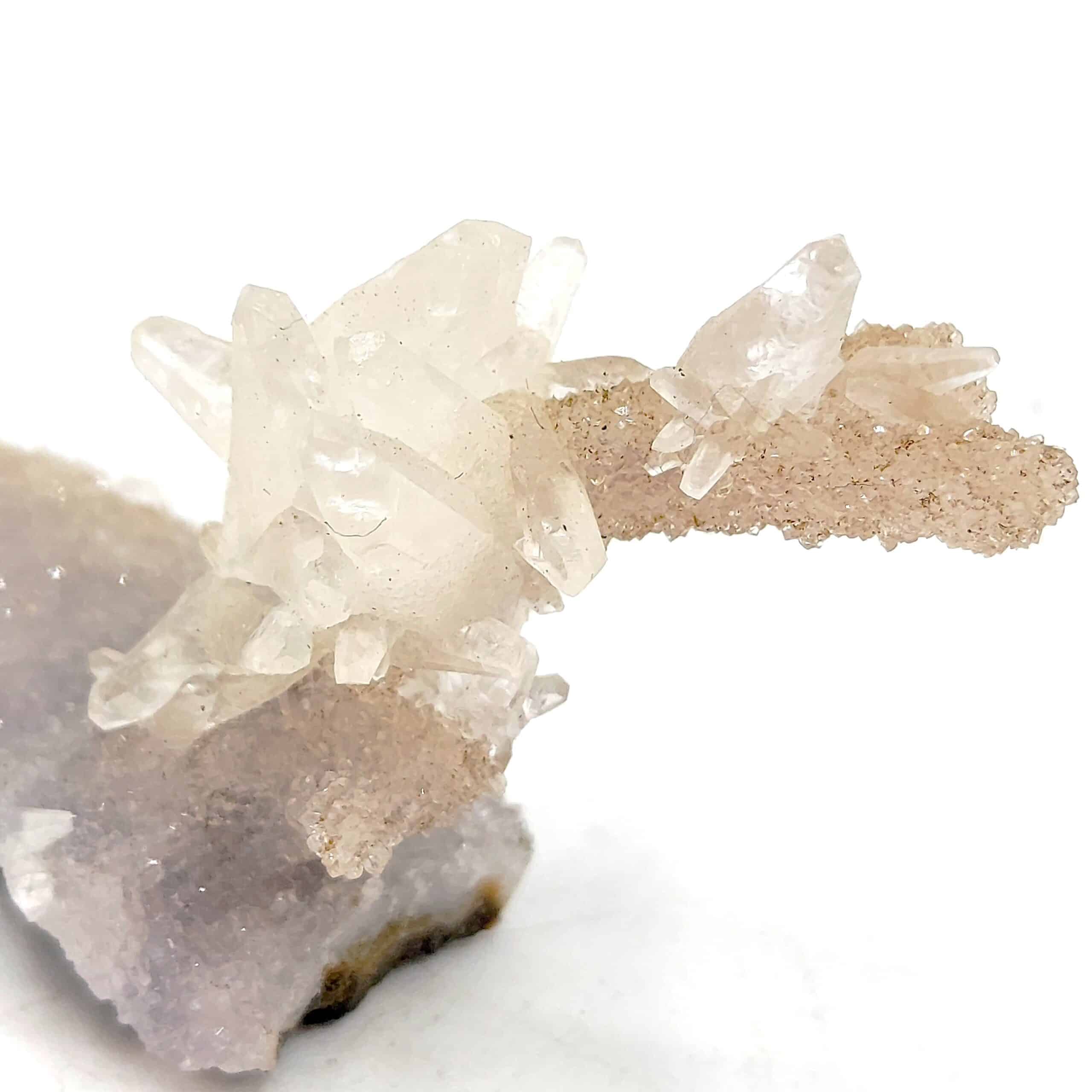 Calcite sur Calcédoine, Poonah, Inde.