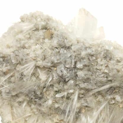 Ferro-Actinolite, Calcite, Adulaire & Titanite, Tunnel du Saint-Gothard, Suisse.