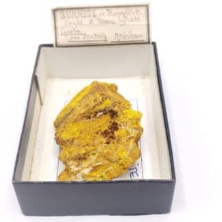 Dewindtite ps. Uraninite, Kerségalec-en-Lignol, Morbihan.