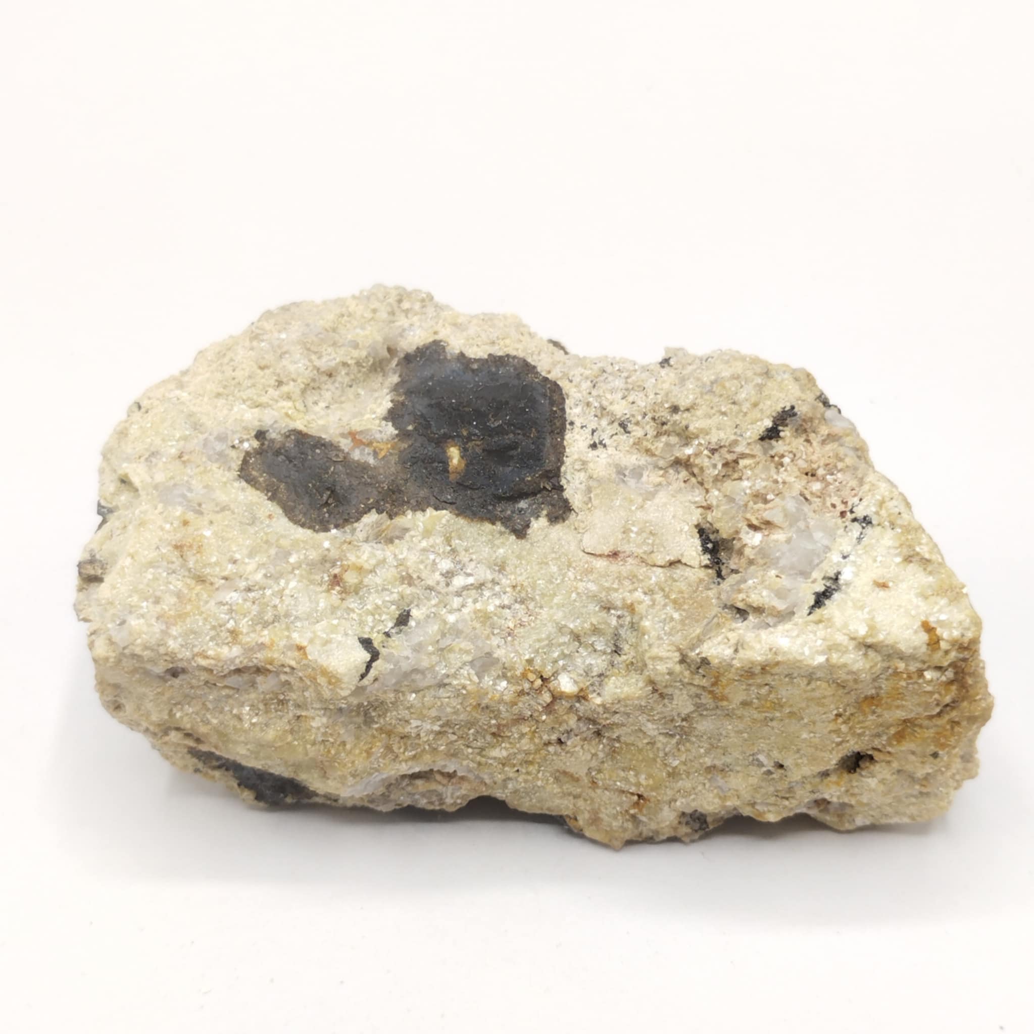 Cassitérite dans mica, Montebras, Creuse.